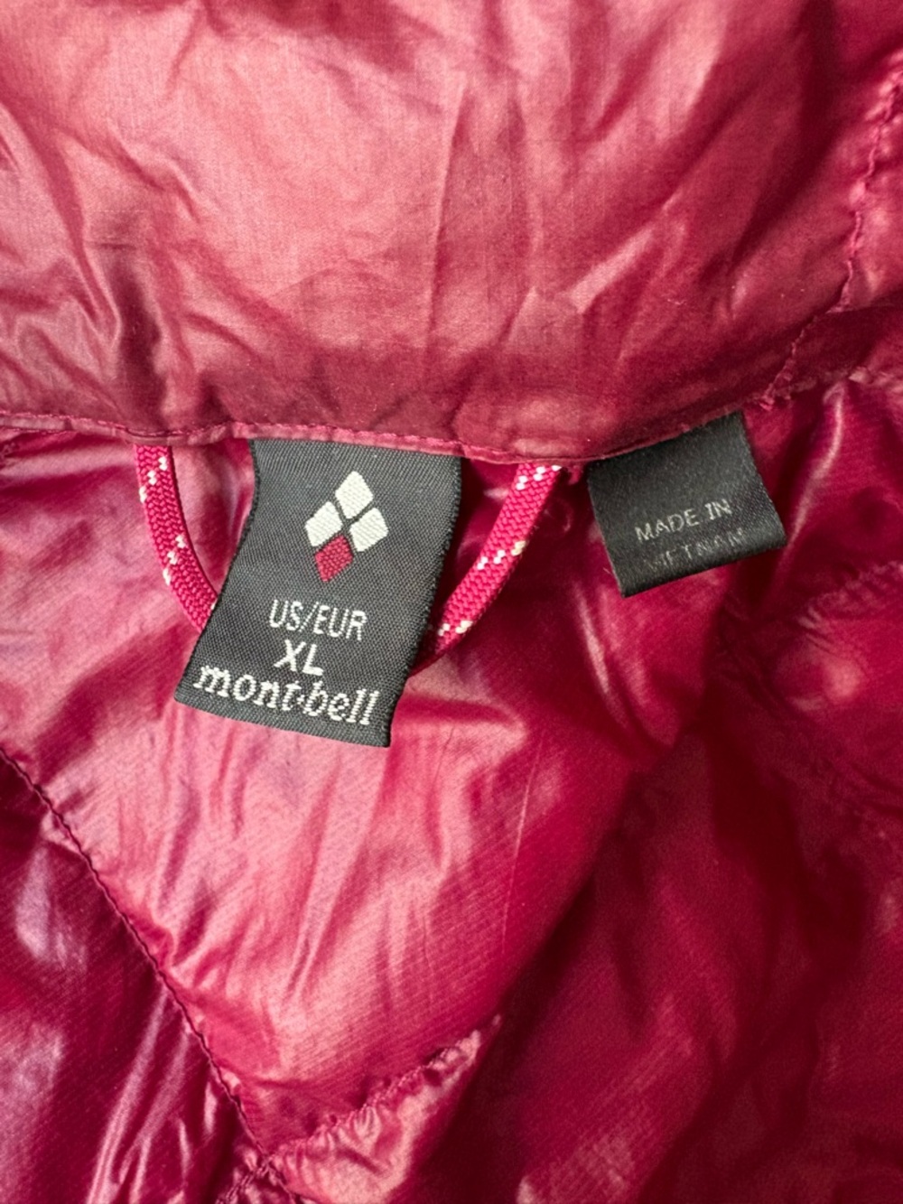 Montbell Women's Burgundy Quilted Down Puffer Jacket - Picture 3 of 6